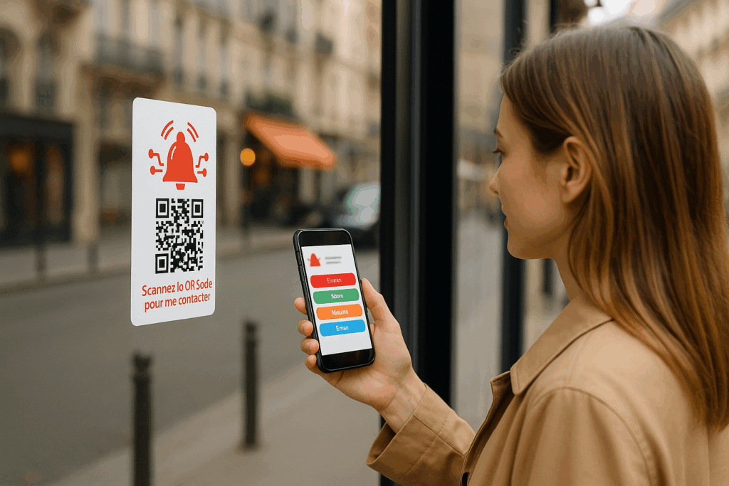 Votre futur client scanne le QR code Votre futur client scanne le QR code